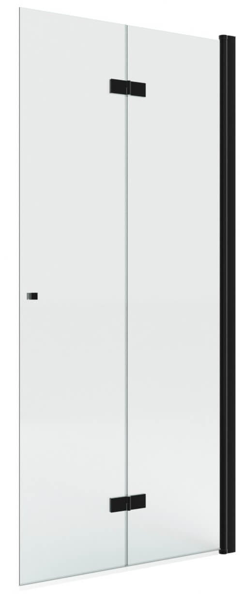 New Trendy New Soleo Black zuhanykabin fal walk-in 100 cm fekete matt/átlátszó üveg K-5756