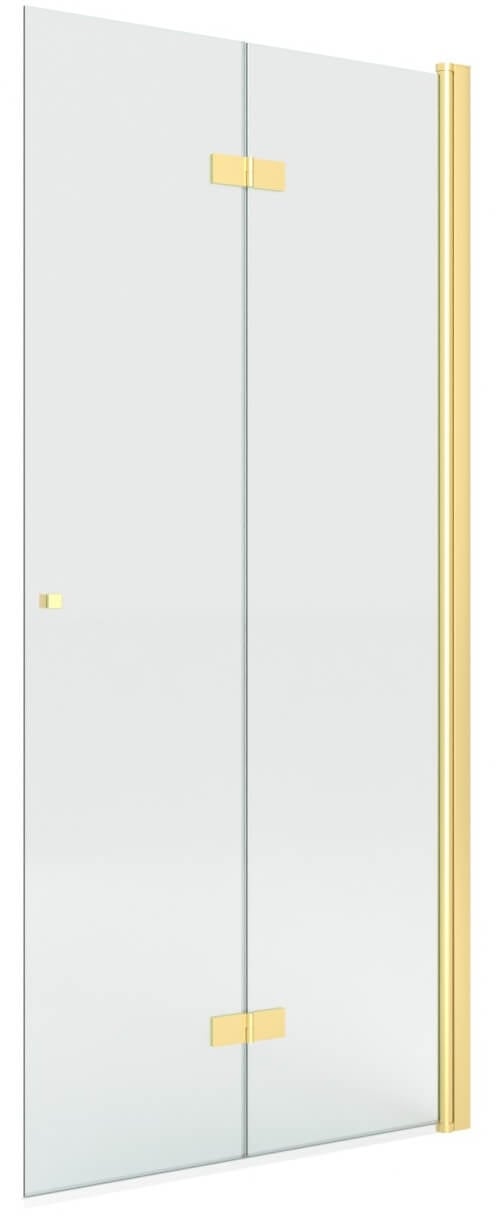 New Trendy New Soleo Gold Brushed zuhanykabin fal walk-in 90 cm arany csiszolt/átlátszó üveg K-5774