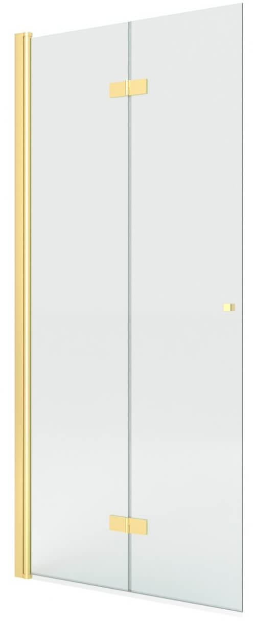 New Trendy New Soleo Gold Brushed zuhanykabin fal walk-in 100 cm arany csiszolt/átlátszó üveg K-5775