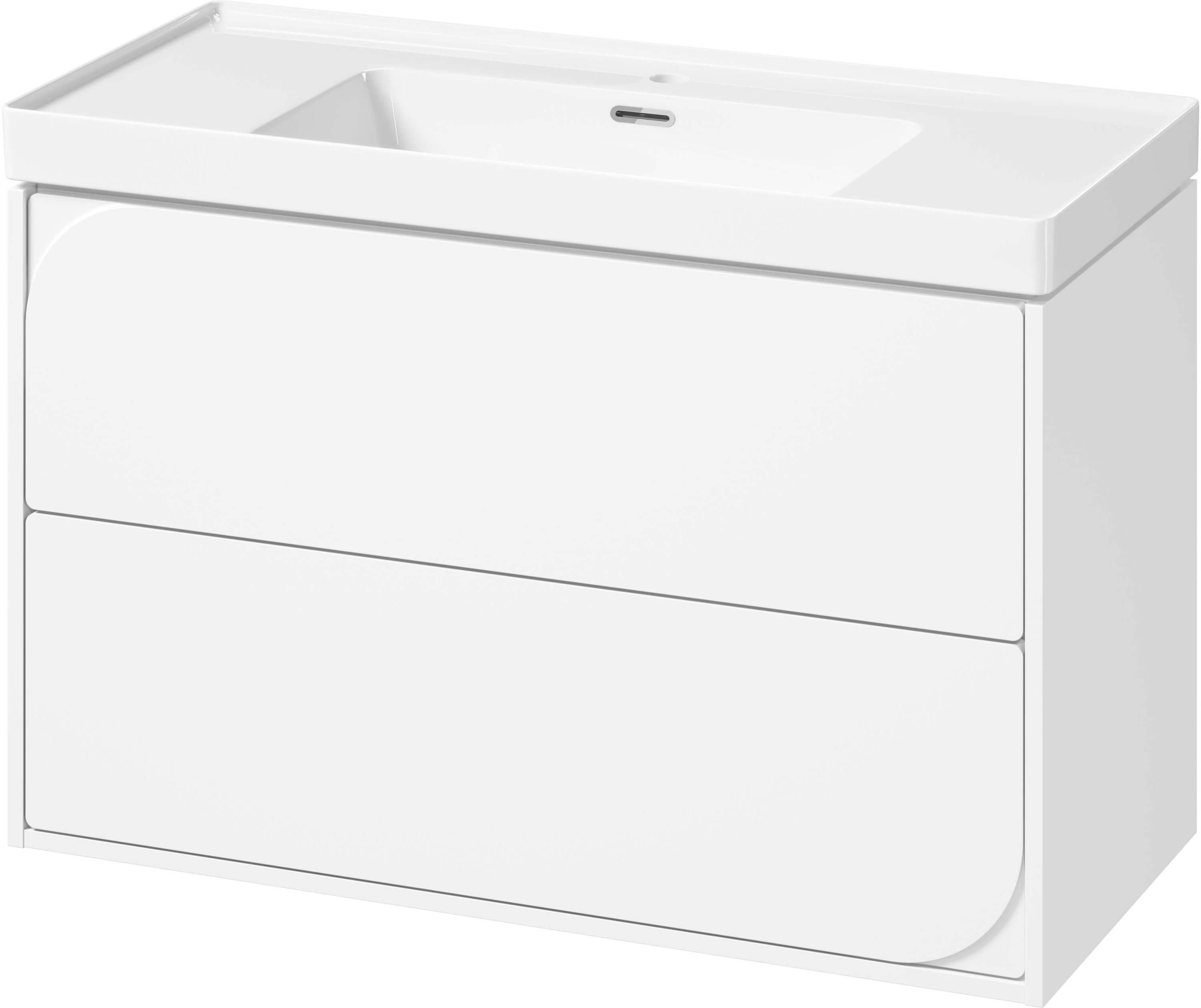 Készlet szekrény Cersanit Crea II S1058–022, mosdótál Cersanit Crea K114-018