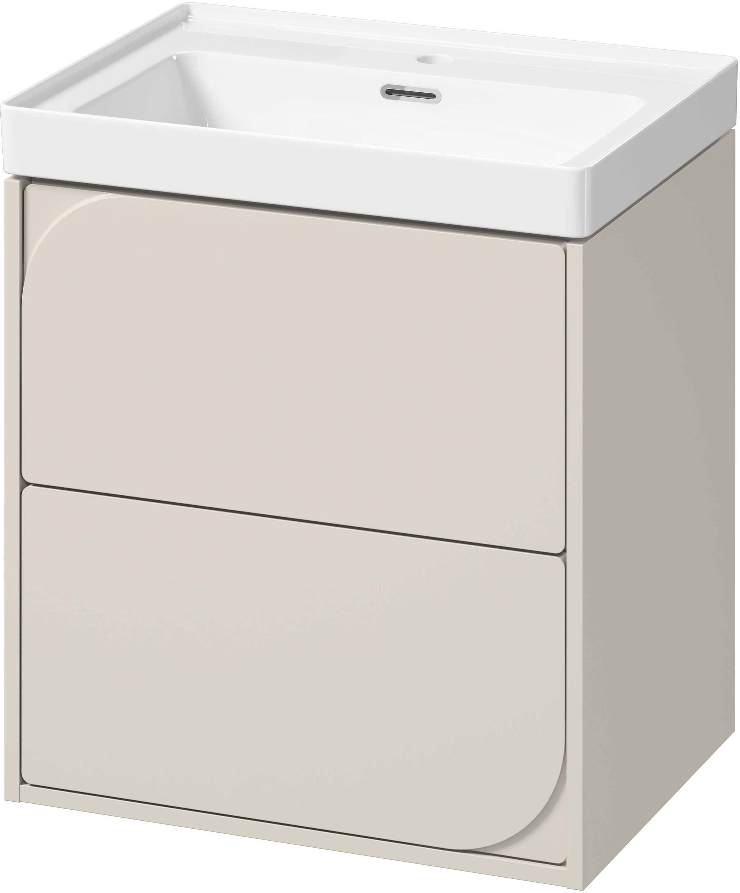 Készlet szekrény Cersanit Crea II S1058-025, mosdótál Cersanit Crea K114-006