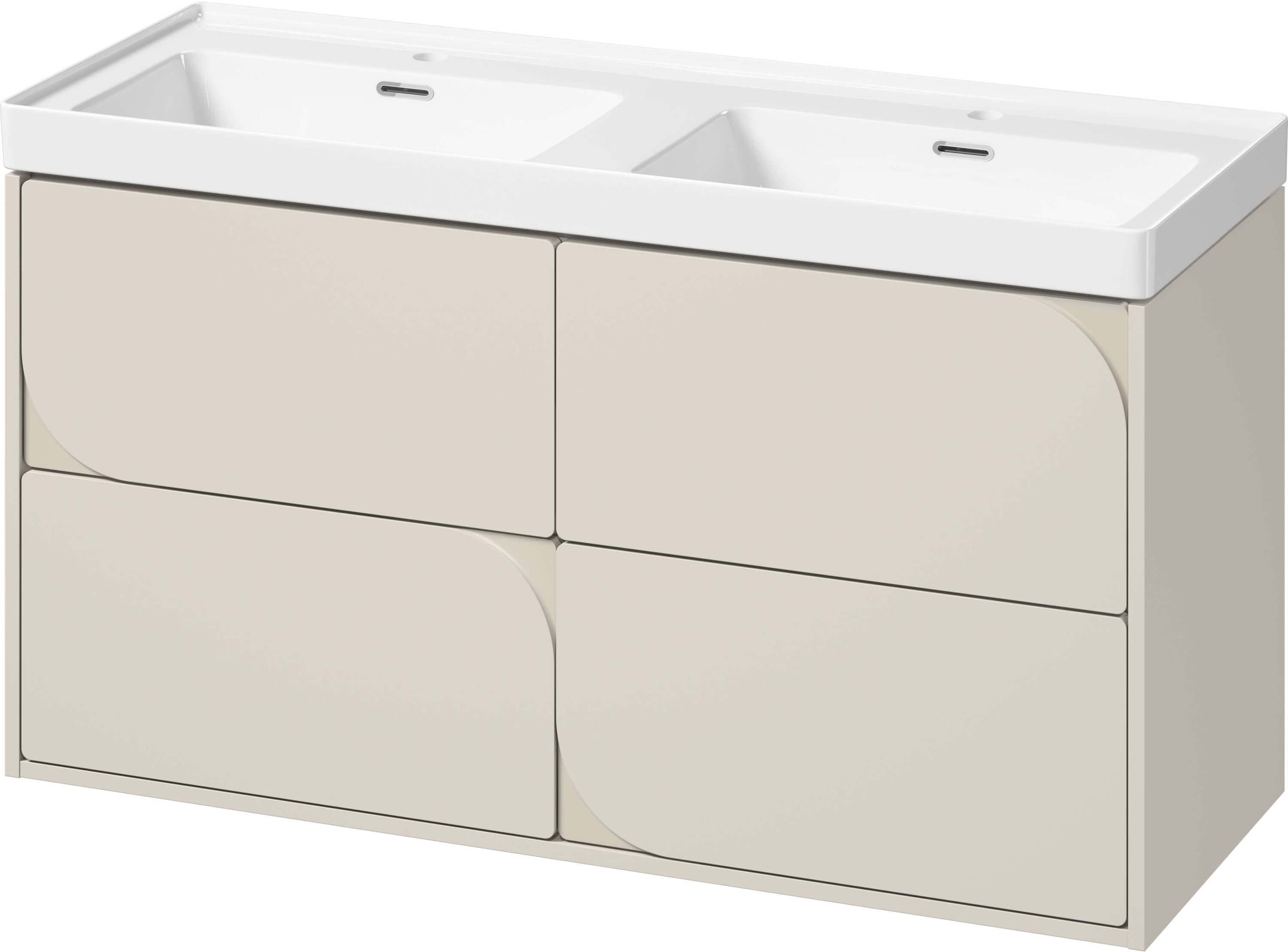 Készlet szekrény Cersanit Crea II S1058–028, mosdótál Cersanit Crea K673-006