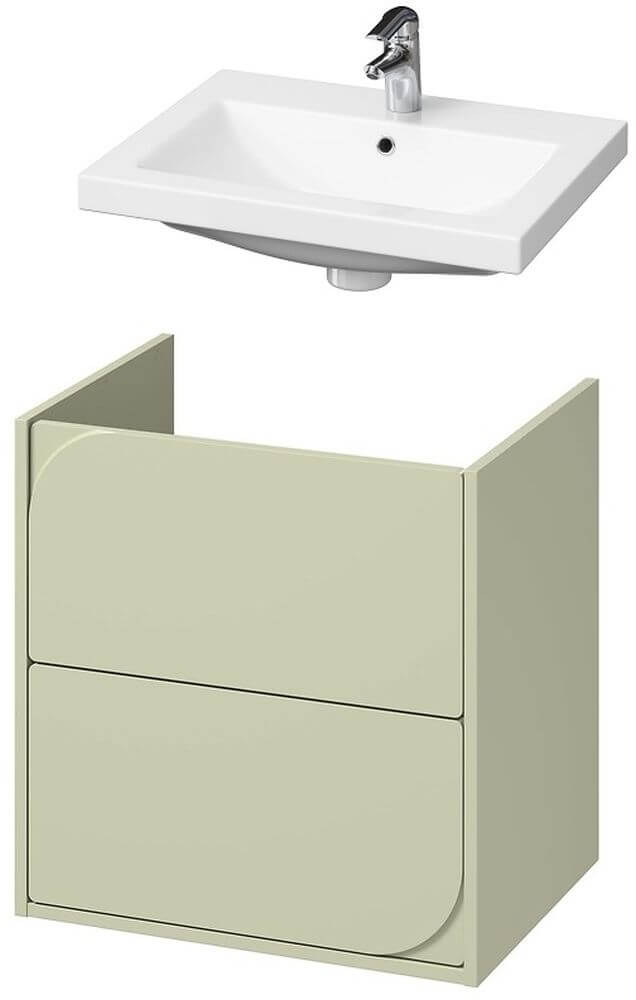 Készlet szekrény Cersanit Crea II S1058-030, mosdótál Cersanit Como K32-003-BOX