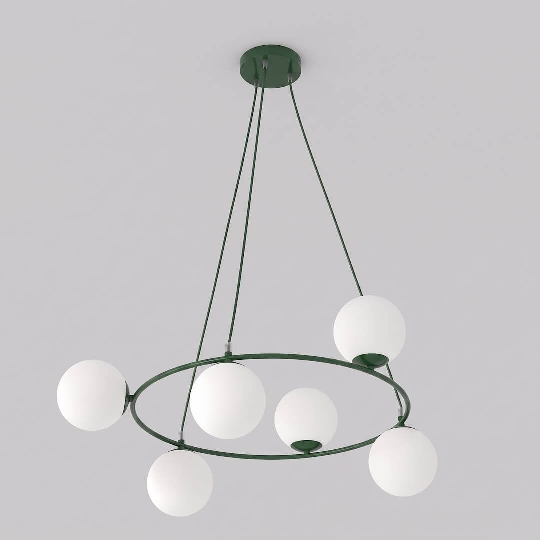 Emibig Azura függőlámpa 6x10 W zöld-opál 1832/6