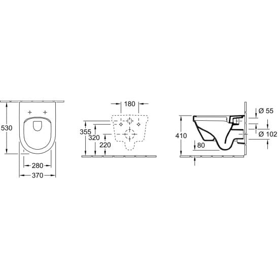 Készlet combi-Pack készlet deszkával Villeroy & Boch Architectura 5684HR01, beépíthető keret Villeroy & Boch ViConnect 92214200, 92214368