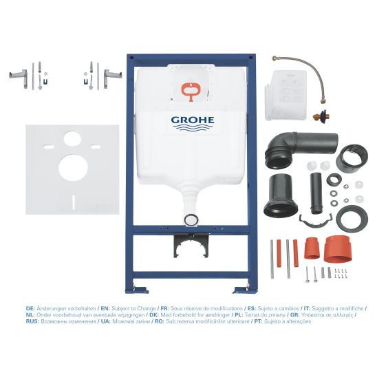 Készlet beépíthető keret Grohe Rapid SL 38539001, öblítő gomb Grohe Nova 38765SH0