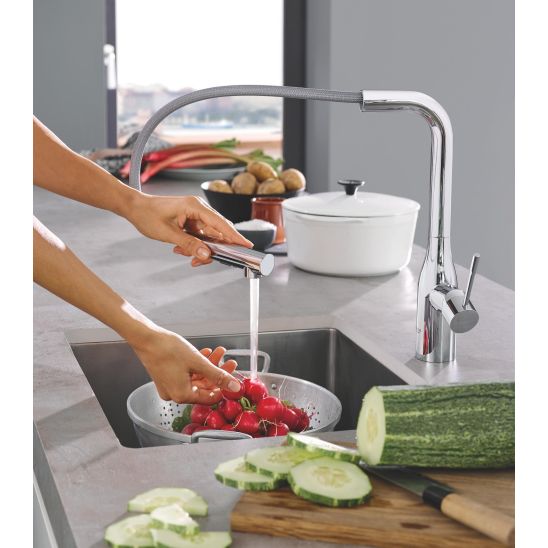 Készlet konyhai csaptelep Grohe Essence 30270000, gránit mosogató Grohe K700 31654AP0