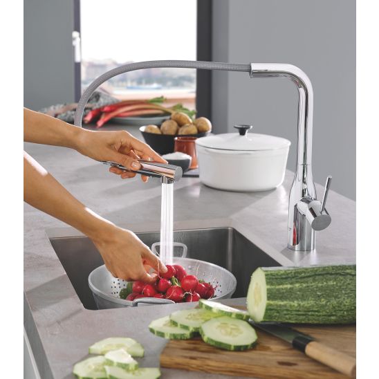 Készlet konyhai csaptelep Grohe Essence 30270000, gránit mosogató Grohe K700 31654AP0