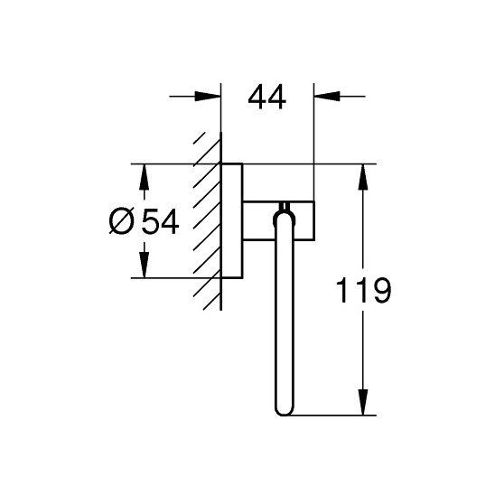 Készlet WC kefe Grohe Essentials 40374001, öblítő gomb Grohe Skate 38732000, 40689001, 40364001