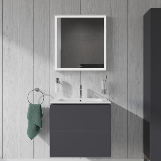 Készlet szekrény Duravit L-Cube LC624002222, mosdótál Duravit ME by Starck 2336630000