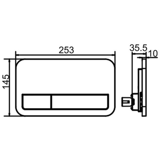 Készlet Wc csésze + WC ülőke szett Villeroy & Boch Subway 3.0 4670TSR1, beépíthető keret Villeroy & Boch ViConnect 92246100, 92249068