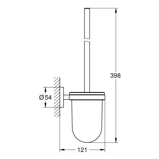 Készlet WC kefe Grohe Essentials 40374A01, WC papír tartó Grohe Essentials 40367A01, 40369A01, 40365A01, 40394A01, 40364A01