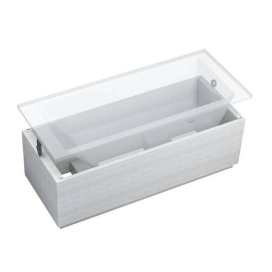 Készlet egyenes kád Oltens Langfoss 10003000, kád burkolat Schedpol Stabilsound 1.028-LED, 03002100