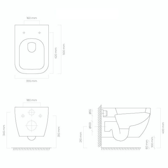 Készlet beépíthető keret Grohe Rapid SL 38827000, WC csésze Oltens Vernal 42002000, 45103000