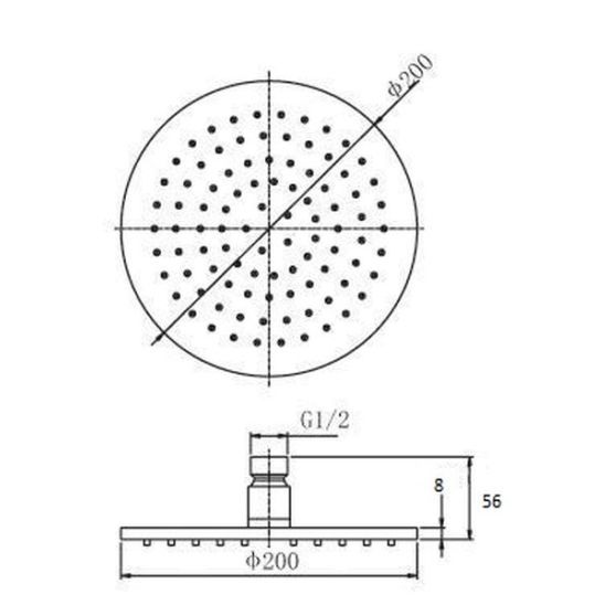 Készlet kád és zuhany csaptelep Kohlman Boxine QW210B, fejzuhany Kohlman R20, QW004AM, WN, SP4, PRYSZNICOWY