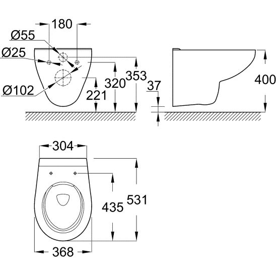 Készlet falsík alatti keret öblítőgombbal Grohe Solido 38811KF0, WC csésze Grohe Bau Ceramic 39427000, 39492000