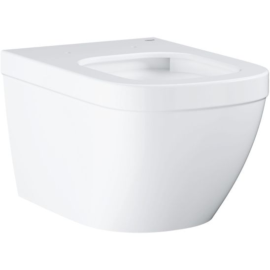 Zestaw Grohe Solido stelaż podtynkowy WC z przyciskiem Even czarny mat i miską WC Euro Ceramic wiszącą PureGuard z deską (38811KF0, 3932800H, 39331001)