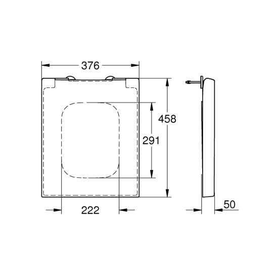 Készlet WC csésze Grohe Cube Ceramic 3924500H, beépíthető keret Grohe Rapid SL 38827000, 39488000