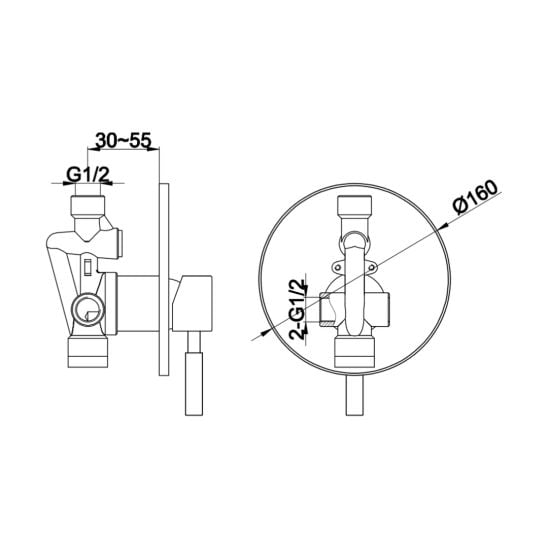 Készlet zuhanycsaptelep Kohlman Roxin QW220R, zuhanyrúd Kohlman QW002A, SP4, QW166M, PRYSZNICOWY