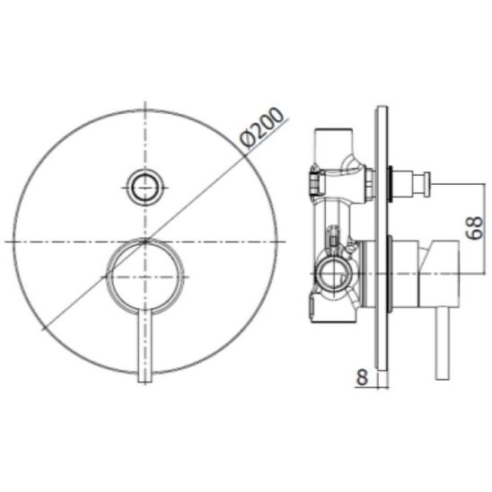 Készlet kád és zuhany csaptelep Paffoni Light LIG015NO, fejzuhany Paffoni Stick ZSOF074NO, ZDUP094NO, ZSOF034NO