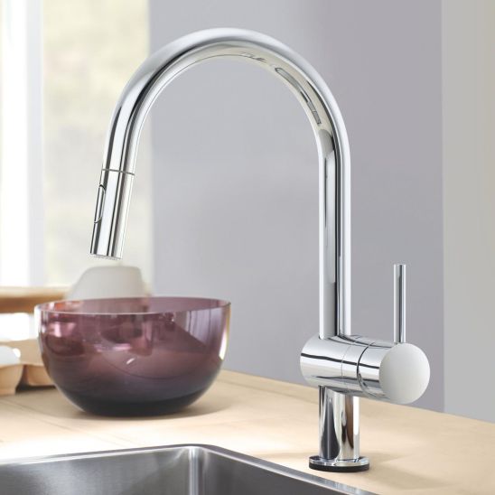 Készlet konyhai csaptelep Grohe Minta 31358002, gránit mosogató Grohe K700 31654AP0