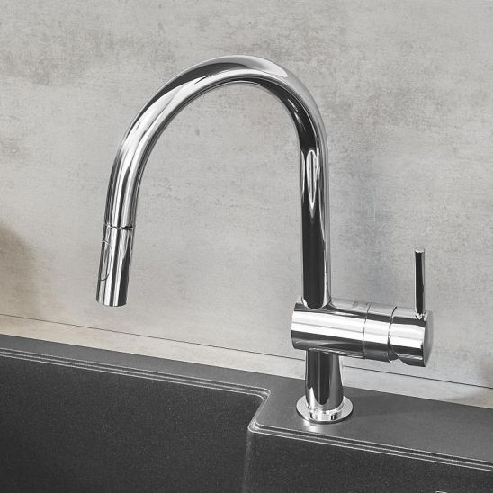 Készlet gránit mosogató Grohe K700 31654AP0, konyhai csaptelep Grohe Minta 32321002