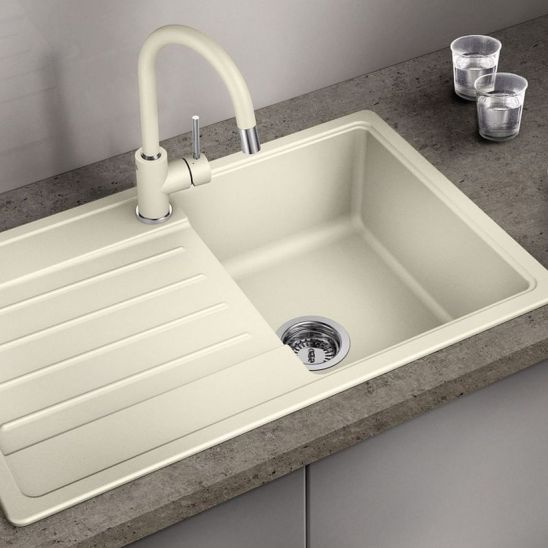Készlet gránit mosogató Blanco Legra 45 S 522201, konyhai csaptelep Oltens Litla 35204300