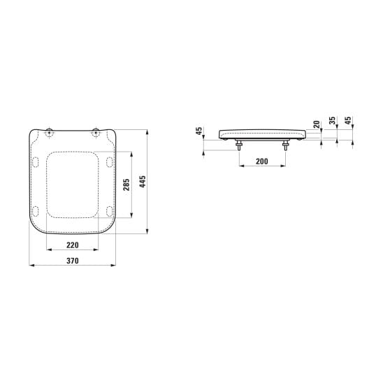 Készlet WC csésze Laufen Pro S H8209620000001, beépíthető keret Laufen Lis H8946600000001, H8919610000001, H8956610040001