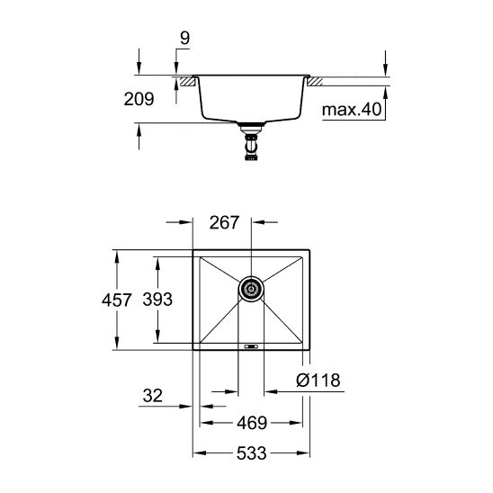 Készlet konyhai csaptelep Grohe Zedra 32294DC2, gránit mosogató Grohe K700 31654AP0