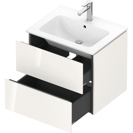 Készlet szekrény Duravit L-Cube LC624002222, mosdótál Duravit ME by Starck 2336630000