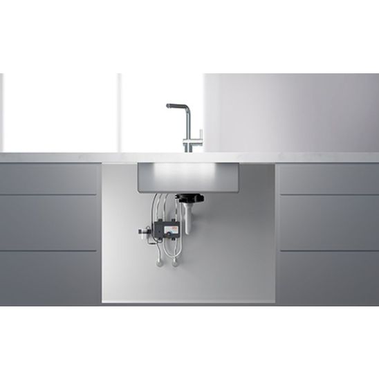 Készlet acél mosogató Franke Box 127.0369.916, konyhai csaptelep Franke Atlas Neo Sensor 115.0625.523, 112.0545.792
