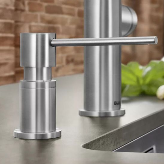 Készlet konyhai csaptelep Blanco Fontas-S II 525199, folyadékadagoló Blanco Lato 525809