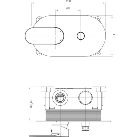 Készlet kád és zuhany csaptelep Cersanit Crea S951-322, zuhany készlet Cersanit Inverto S951-709, S951-557