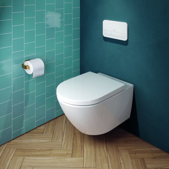 Készlet Wc csésze + WC ülőke szett Villeroy & Boch Subway 3.0 4670TS01, beépíthető keret Villeroy & Boch ViConnect 92246100, 92249061