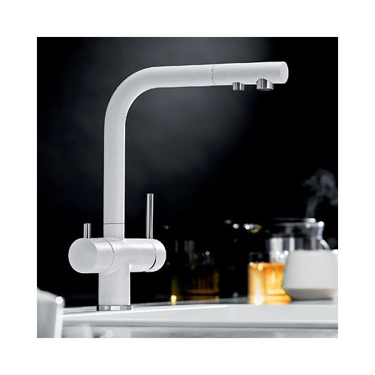 Készlet gránit mosogató Blanco Pleon 9 523061, konyhai csaptelep Blanco Fontas II 523134