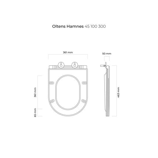 Készlet WC csésze Oltens Hamnes 42513300, WC ülőke Oltens Hamnes 45100300