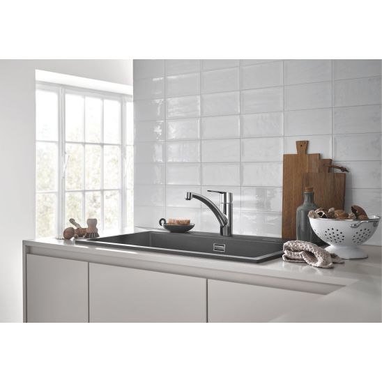 Készlet gránit mosogató Grohe K400 31639AP0, konyhai csaptelep Grohe Start 30530002