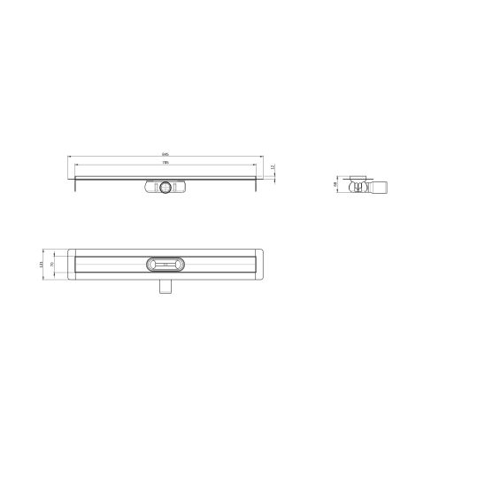 Készlet lineáris lefolyótest ACO ShowerDrain C 9010.88.23, lineáris lefolyó rács ACO ShowerDrain C 9010.88.83, 9010.88.56