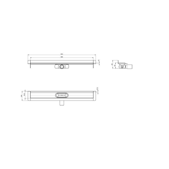 Készlet lineáris lefolyótest ACO ShowerDrain C 9010.88.31, lineáris lefolyó rács ACO ShowerDrain C 9010.88.91, 9010.88.56