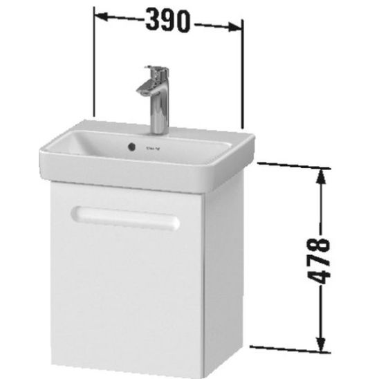 Készlet szekrény Duravit No. 1 N14266R18180000, mosdótál Duravit No. 1 07434500002