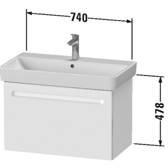 Készlet szekrény Duravit No. 1 N14283018180000, mosdótál Duravit No. 1 23758000002