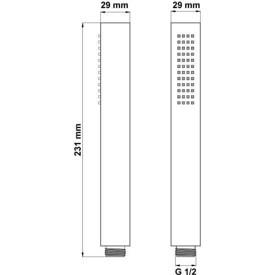 Készlet zuhanycsaptelep Hagser Ulva HGR60000033, zuhanyfej Hagser Lea HGR24000037, HGR31000037, HGR25000037