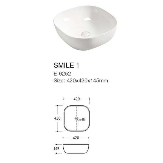 Készlet szekrény Comad Adel Black ADEL BLACK  82-80-B-2S, mosdótál Comad Smile UM-6252SMILE40DP, ADEL BLACK 89-80-B