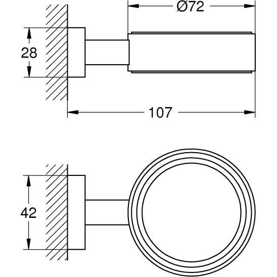 Készlet WC kefe Grohe Essentials 40513AL1, öblítő gomb Grohe Skate 38732AL0, 40510AL1, 40507AL1, 40508AL1, 40511AL1, 40372001