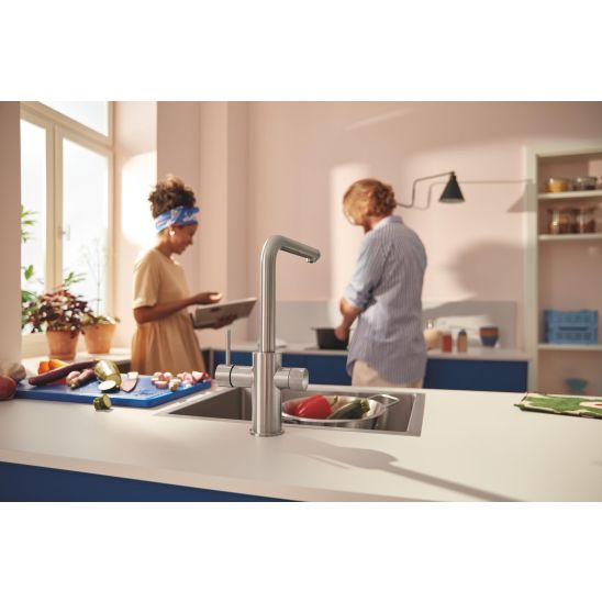 Készlet csaptelepek víztisztító berendezésekhez Grohe Blue 30601DC0, mosogató alatti szűrő Grohe Blue 40875000