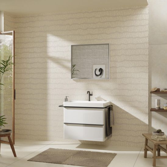 Készlet szekrény Hansgrohe Xelu Q 54027670, mosdótál Hansgrohe Xelu Q 61032450