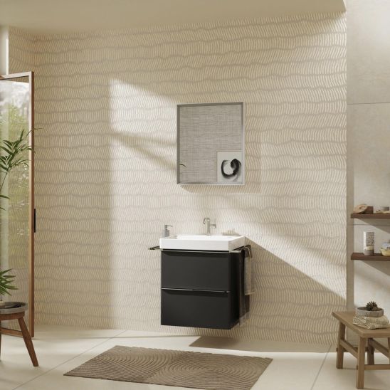 Készlet szekrény Hansgrohe Xelu Q 54024000, mosdótál Hansgrohe Xelu Q 61017450