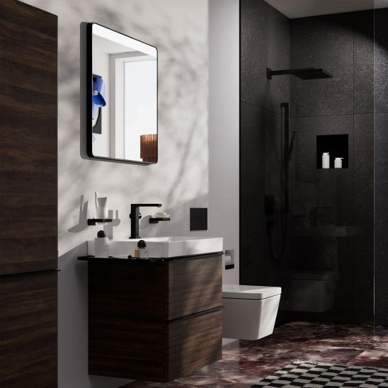 Készlet szekrény Hansgrohe Xelu Q 54026670, mosdótál Hansgrohe Xelu Q 61016450