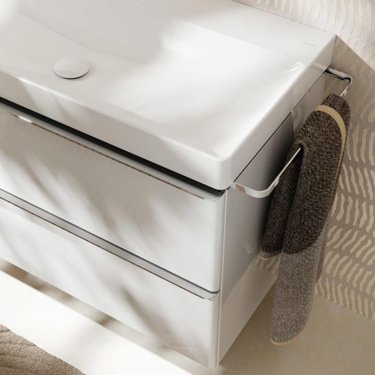 Készlet szekrény Hansgrohe Xelu Q 54023000, mosdótál Hansgrohe Xelu Q 61016450
