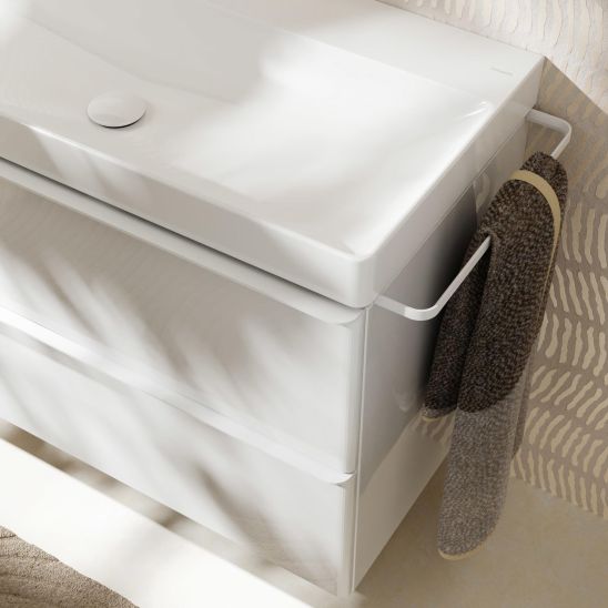 Készlet szekrény Hansgrohe Xelu Q 54023700, mosdótál Hansgrohe Xelu Q 61017450